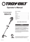 Troy-Bilt Lawn and Garden Equipment TB6044 XP Operator's manual, 40 pages