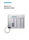 Siemens Telephone Hicom 118 Operator's manual, 32 pages