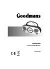 Goodmans Stereo System GSR85DAB Operation & user’s manual, 26 pages