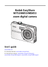 Kodak Digital Camera M753 - EASYSHARE Digital Camera Operation & user’s manual, 73 pages