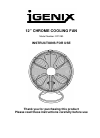 iGenix Fan DF1280 Instructions for use, 3 pages