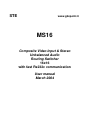 GB Xpoint Switch MS16 Operation & user’s manual, 8 pages