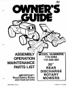 MTD Lawn Mower 110-328A Owner's manual, 19 pages