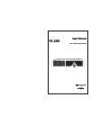 Viscount Amplifier V8.250 Operation & user’s manual, 8 pages